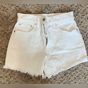 Madewell White Denim Cutoff Shorts